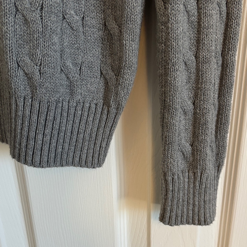 Polo by Ralph Lauren Grey Cable Knit Sweater Size Small - Picture 4 of 5